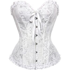 9260 Plus Size Corset Bustier Lace Up Overbust Bustier Lingerie Bodyshaper